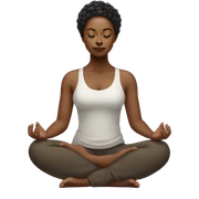 Black woman meditating  sticker