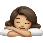 Brunette girl sleeping sticker