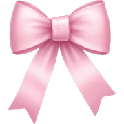 light pink ribbon bow sticker