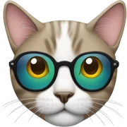 Cat with sunglasses sticker