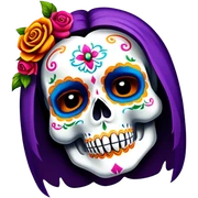 Create an image with día de los muertos topic to share with my Spanish students sticker