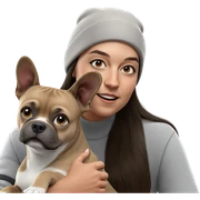 girl with dog and hat sticker