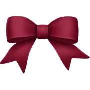Wine red bow sticker