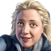 blonde girl portrait looking at viewer sticker