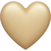 Beige heart sticker