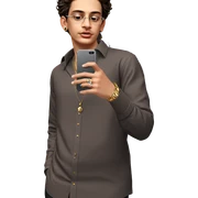 stylish boy with jewelry sticker