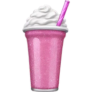 Pink Shake with glitter sticker