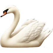 Beige swan  sticker