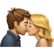 Kissing couple sticker