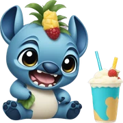 Stitch with pinocolada sticker