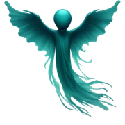 Dark teal soul spirit wisp sticker