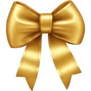 Gold bow sticker