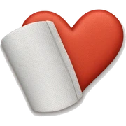 Bandage around heart  sticker