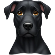 Black big dog sticker
