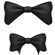 Black bow sticker