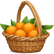 basket of orange  sticker