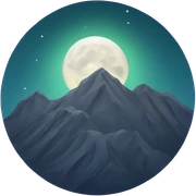 Mountain moon sticker