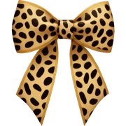 leopard print bow sticker