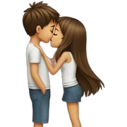 Boy kiss girl  sticker