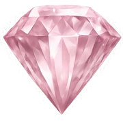 Light pink diamond crystal clear sticker