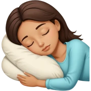 Brunette girl sleeping sticker
