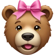 bear with a pink bow sticker