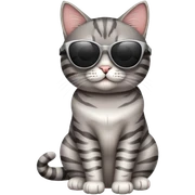 Cat with sunglasses sticker