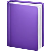 iOs closed book emoji in purple sticker