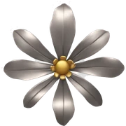 metallic flower sticker