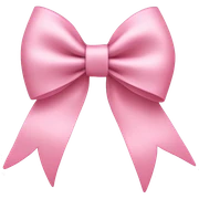 light pink bow on light pink bow sticker