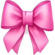 Pink bow ribbon sticker