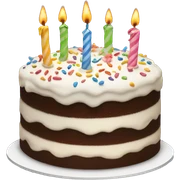 Birthday cake sticker