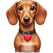 Dachshund with heart eyes  sticker