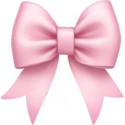 light pink bow sticker