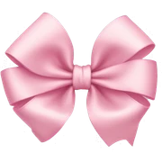 Light pink bow sticker