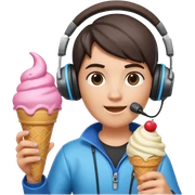 Une glace qui joue a fornite  sticker