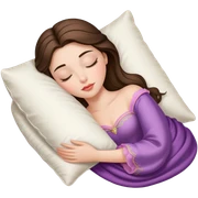 sleeping beauty brunette white girl with a silk pillow sticker