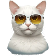 Cat with sunglasses sticker