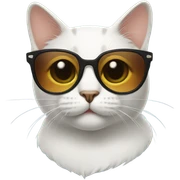 Cat with sunglasses sticker