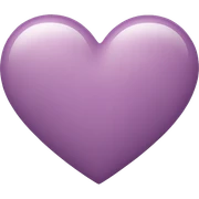 A heart with mauve sticker
