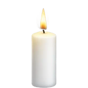 White candle sticker
