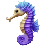 Seahorse purple sticker