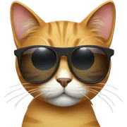 Cat with sunglasses sticker