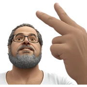 bearded man in white shirt sticker