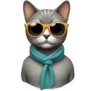 Cat with sunglasses sticker
