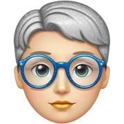 Face with sparkly glasses sticker
