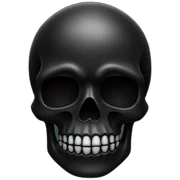 black skull sticker