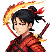 Fire-Wielding Samurai sticker