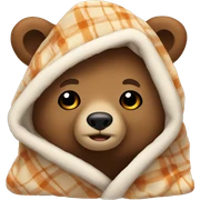 bear cozy in blanket sticker