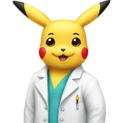 pikachu wears lab coat  sticker